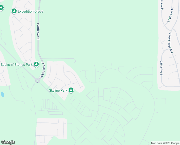 map of restaurants, bars, coffee shops, grocery stores, and more near 14403 198th Avenue East in Bonney Lake