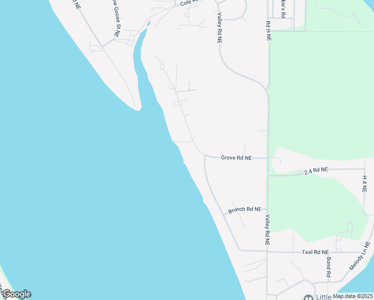 map of restaurants, bars, coffee shops, grocery stores, and more near 2514 Elgin Road Northeast in Moses Lake