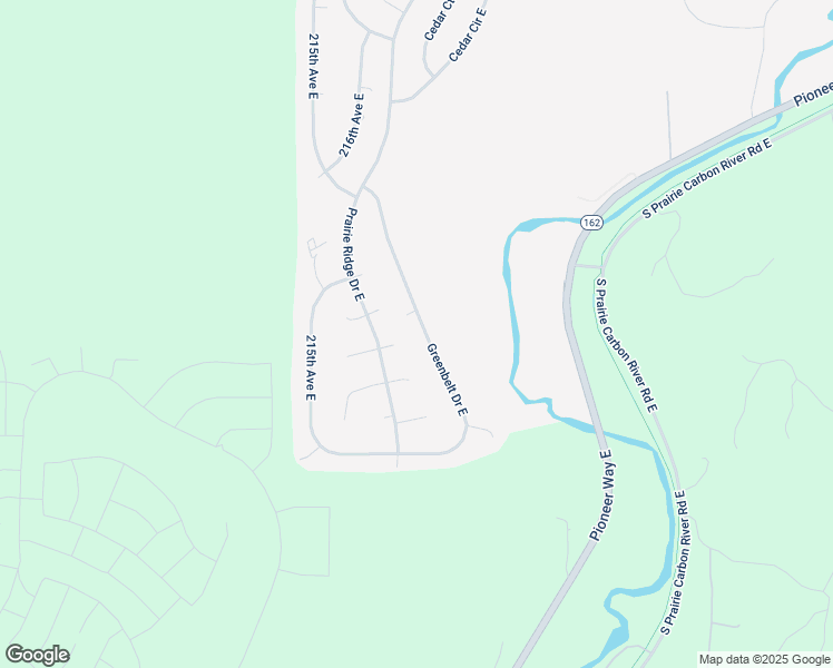 map of restaurants, bars, coffee shops, grocery stores, and more near 14406 Greenbelt Drive East in Sumner