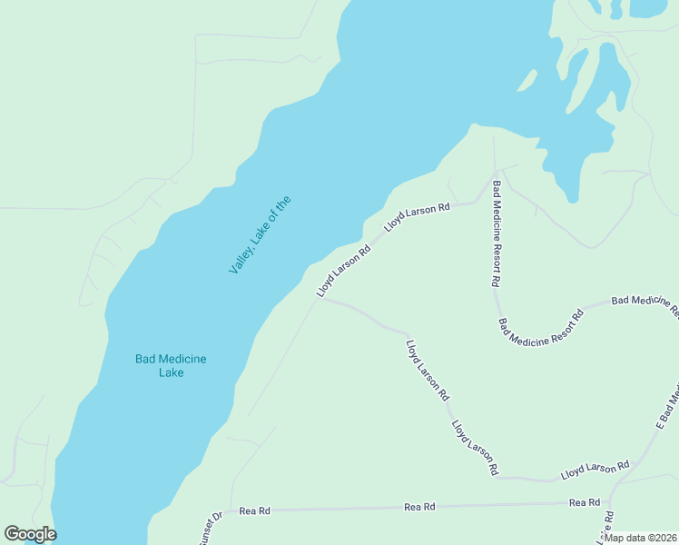 map of restaurants, bars, coffee shops, grocery stores, and more near 38261 Lloyd Larson Road in Ponsford