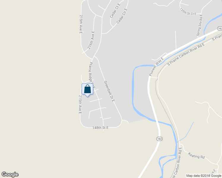 map of restaurants, bars, coffee shops, grocery stores, and more near 14317 Greenbelt Drive East in Sumner