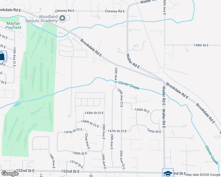 map of restaurants, bars, coffee shops, grocery stores, and more near 14214 25th Avenue East in Tacoma