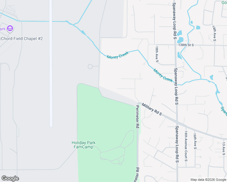 map of restaurants, bars, coffee shops, grocery stores, and more near 2218 143rd Street Court South in Spanaway