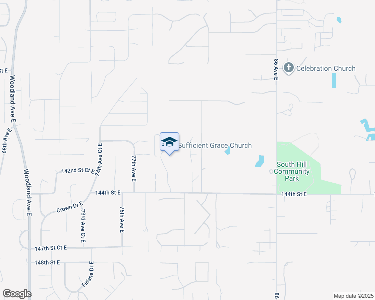 map of restaurants, bars, coffee shops, grocery stores, and more near 14023 80th Avenue Court East in Puyallup
