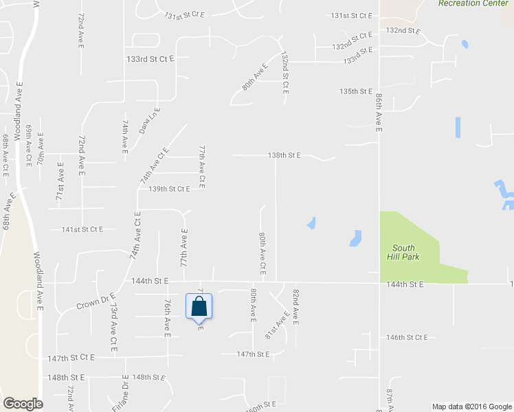 map of restaurants, bars, coffee shops, grocery stores, and more near 14016 80th Avenue Court East in Puyallup