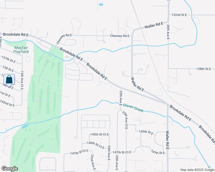 map of restaurants, bars, coffee shops, grocery stores, and more near 2300 Brookdale Road East in Tacoma