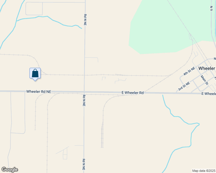 map of restaurants, bars, coffee shops, grocery stores, and more near 14124 Wheeler Road Northeast in Moses Lake