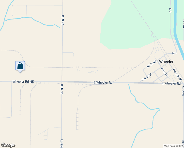 map of restaurants, bars, coffee shops, grocery stores, and more near 14124 Wheeler Road Northeast in Moses Lake