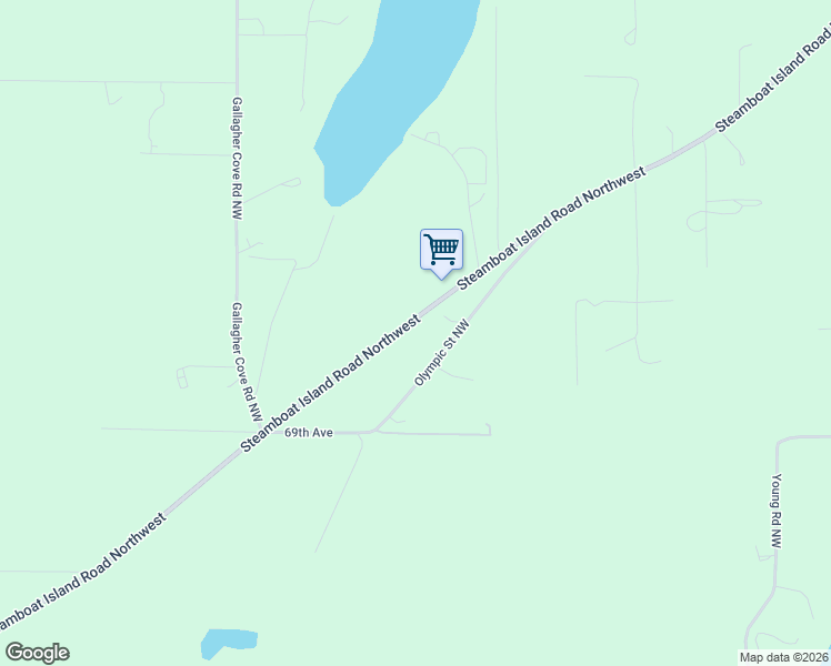 map of restaurants, bars, coffee shops, grocery stores, and more near 6915 Olympic Street Northwest in Olympia