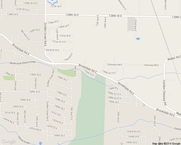 map of restaurants, bars, coffee shops, grocery stores, and more near 1703 135th Street East in Tacoma