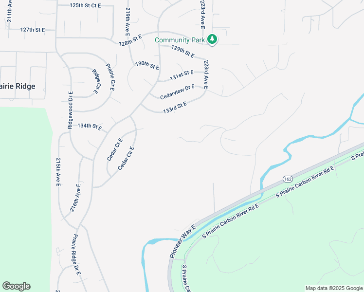 map of restaurants, bars, coffee shops, grocery stores, and more near 22312 133rd Street Court East in Orting