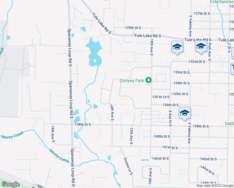 map of restaurants, bars, coffee shops, grocery stores, and more near 13520 13th Avenue South in Tacoma