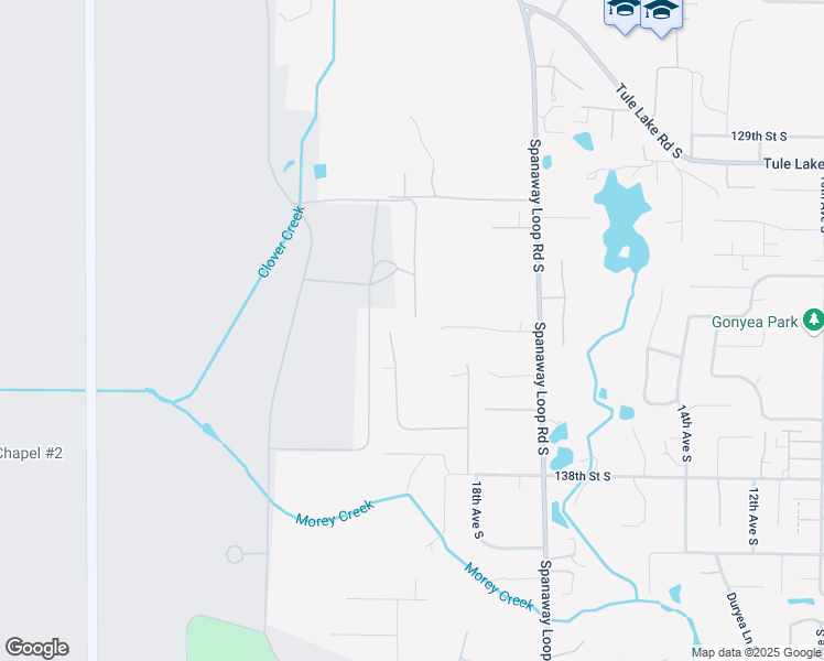 map of restaurants, bars, coffee shops, grocery stores, and more near 13405 21 Avenue South in Tacoma