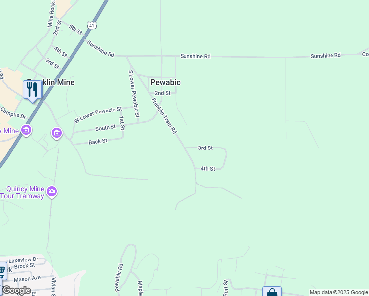 map of restaurants, bars, coffee shops, grocery stores, and more near 3rd Street in Hancock