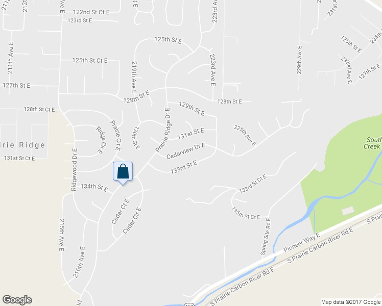 map of restaurants, bars, coffee shops, grocery stores, and more near 22204 Cedarview Drive East in Bonney Lake