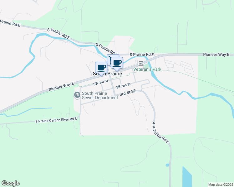 map of restaurants, bars, coffee shops, grocery stores, and more near 307 Emery Avenue South in Buckley