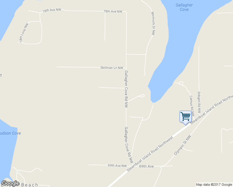 map of restaurants, bars, coffee shops, grocery stores, and more near 7219 Gallagher Cove Road Northwest in Olympia