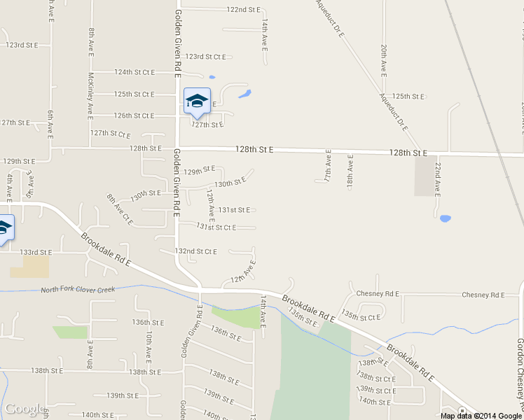 map of restaurants, bars, coffee shops, grocery stores, and more near 1707 74th Street Court East in Tacoma