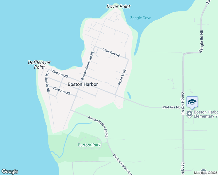 map of restaurants, bars, coffee shops, grocery stores, and more near 7315 Byron Street Northeast in Olympia