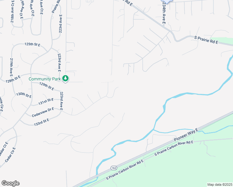 map of restaurants, bars, coffee shops, grocery stores, and more near 22902 129th Street East in Sumner