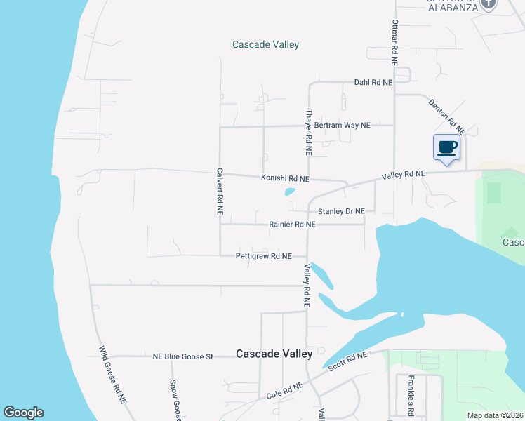 map of restaurants, bars, coffee shops, grocery stores, and more near 7600 Rainier Road Northeast in Moses Lake