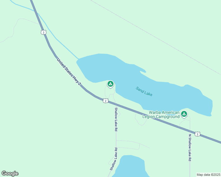 map of restaurants, bars, coffee shops, grocery stores, and more near 21420 U.S. 2 in Warba