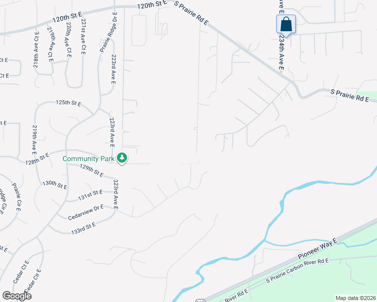 map of restaurants, bars, coffee shops, grocery stores, and more near 12714 229th Avenue East in Sumner