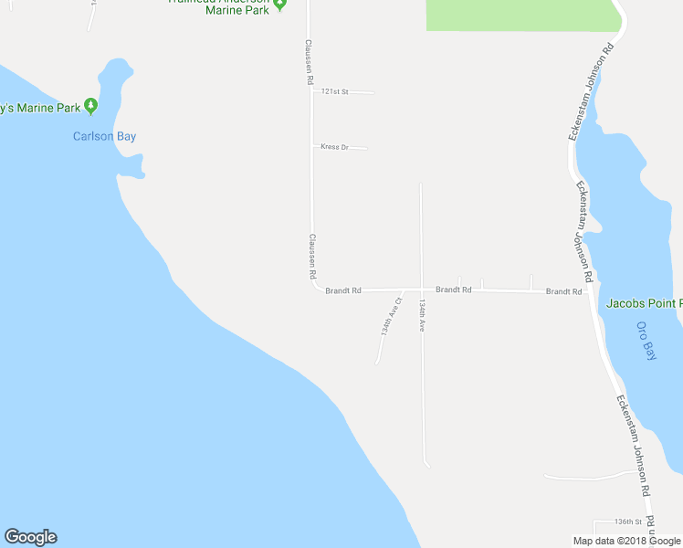 map of restaurants, bars, coffee shops, grocery stores, and more near 13715 Brandt Road in Anderson Island