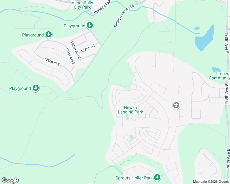 map of restaurants, bars, coffee shops, grocery stores, and more near 12811 186th Avenue East in Bonney Lake