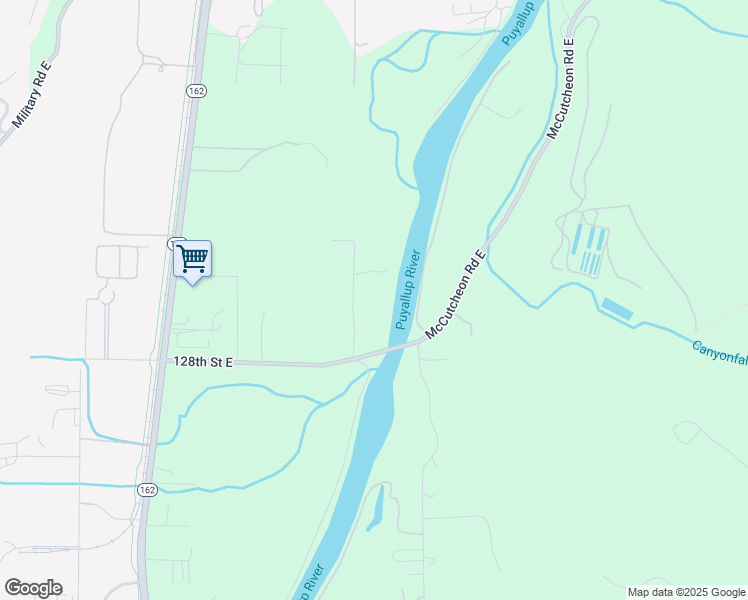map of restaurants, bars, coffee shops, grocery stores, and more near 12511 151st Avenue East in Puyallup