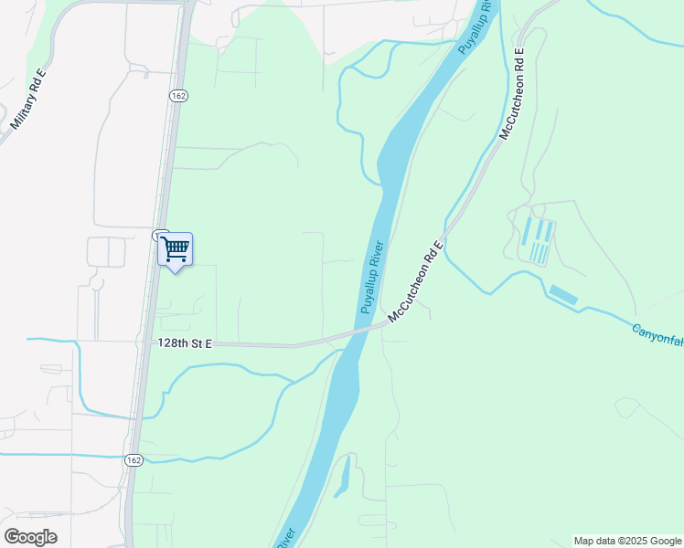 map of restaurants, bars, coffee shops, grocery stores, and more near 12511 151st Avenue East in Puyallup