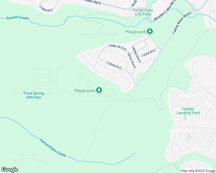 map of restaurants, bars, coffee shops, grocery stores, and more near 17825 126th Street East in Bonney Lake