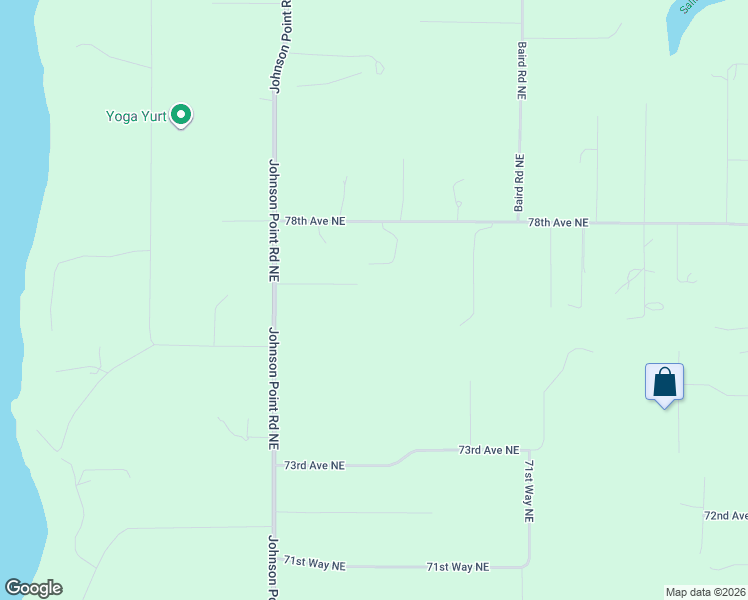 map of restaurants, bars, coffee shops, grocery stores, and more near 7730 Johnson Point Road Northeast in Olympia