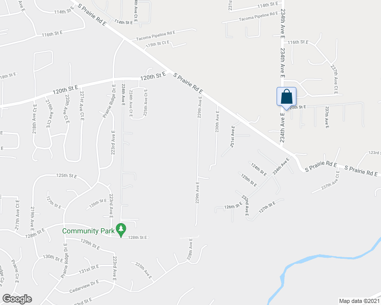 map of restaurants, bars, coffee shops, grocery stores, and more near 12302 229th Avenue East in Bonney Lake