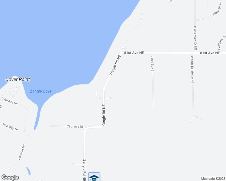 map of restaurants, bars, coffee shops, grocery stores, and more near 7816 Zangle Road Northeast in Olympia