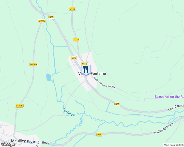 map of restaurants, bars, coffee shops, grocery stores, and more near in Villars-Fontaine