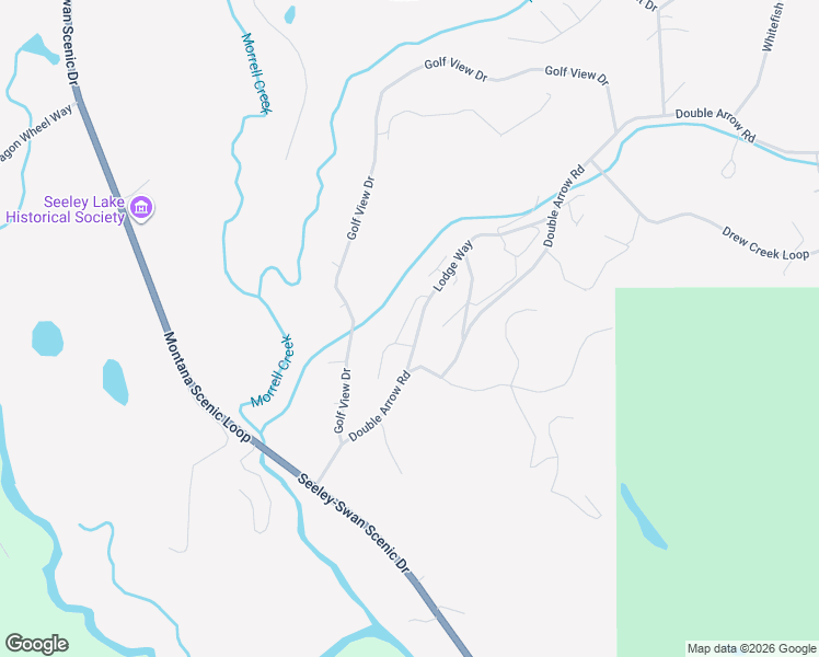 map of restaurants, bars, coffee shops, grocery stores, and more near 7 Dunham Court in Seeley Lake