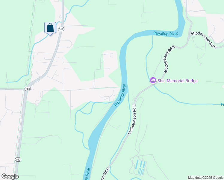 map of restaurants, bars, coffee shops, grocery stores, and more near 15500 116th Street East in Puyallup