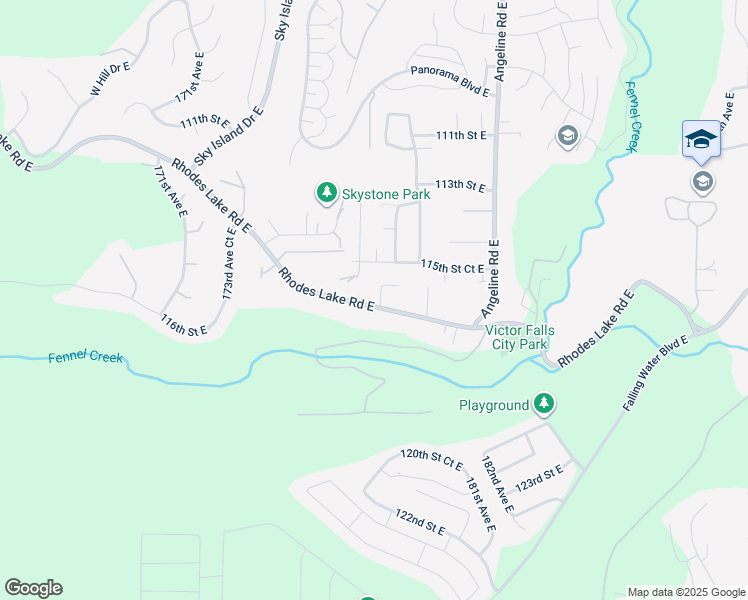 map of restaurants, bars, coffee shops, grocery stores, and more near 11618 178th Place East in Bonney Lake