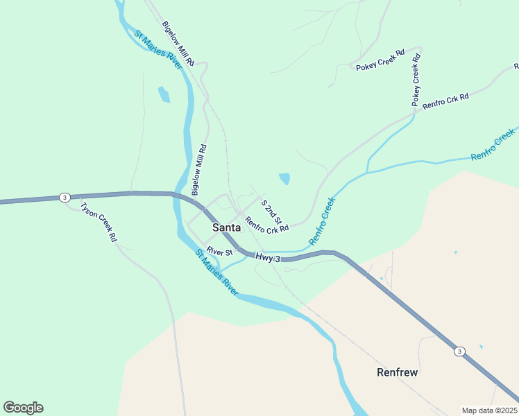 map of restaurants, bars, coffee shops, grocery stores, and more near 27 South 2nd Street in Santa