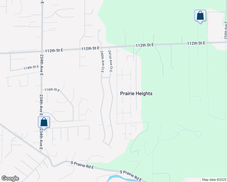 map of restaurants, bars, coffee shops, grocery stores, and more near 11619 241st Avenue Court East in Buckley