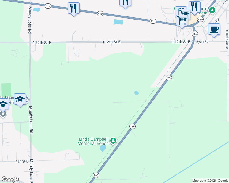 map of restaurants, bars, coffee shops, grocery stores, and more near 28605 Borrell Road East in Buckley
