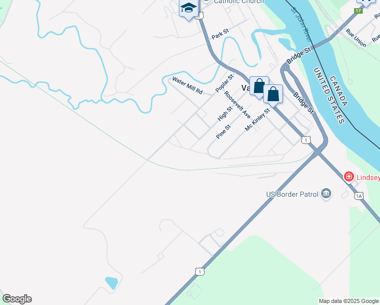 map of restaurants, bars, coffee shops, grocery stores, and more near 168 High Street in Van Buren