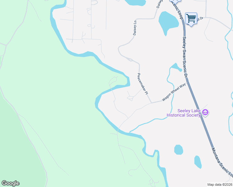 map of restaurants, bars, coffee shops, grocery stores, and more near 230 West Wagon Wheel Court in Seeley Lake