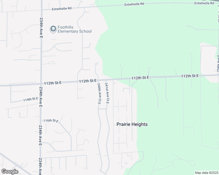 map of restaurants, bars, coffee shops, grocery stores, and more near 11305 241st Avenue Court East in Buckley