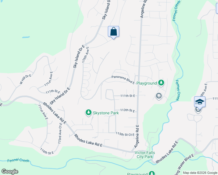 map of restaurants, bars, coffee shops, grocery stores, and more near 17813 110th Stct East in Bonney Lake