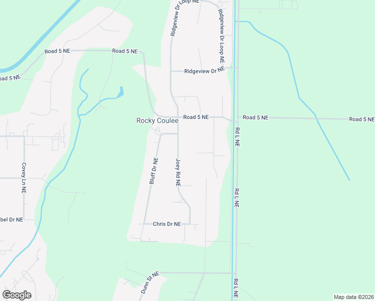 map of restaurants, bars, coffee shops, grocery stores, and more near 4865 Joey Road Northeast in Moses Lake