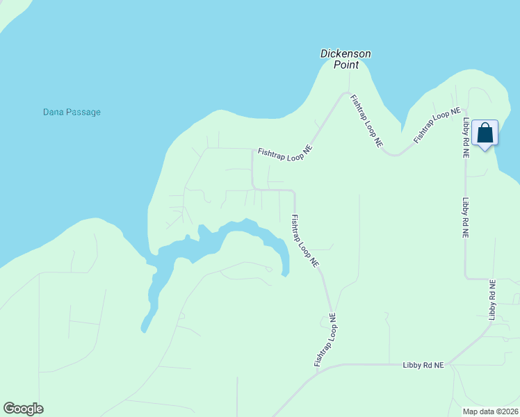 map of restaurants, bars, coffee shops, grocery stores, and more near 2900 Fishtrap Loop Northeast in Olympia