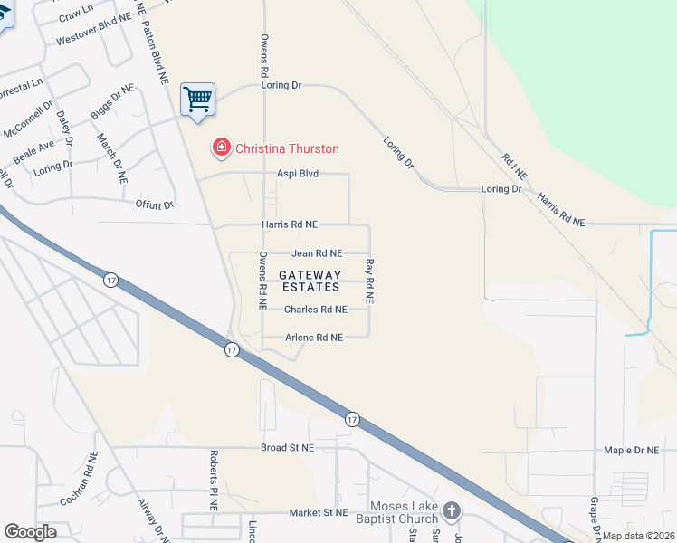 map of restaurants, bars, coffee shops, grocery stores, and more near in Moses Lake