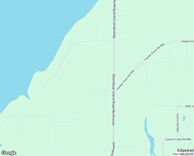 map of restaurants, bars, coffee shops, grocery stores, and more near 8915 Steamboat Island Road Northwest in Olympia